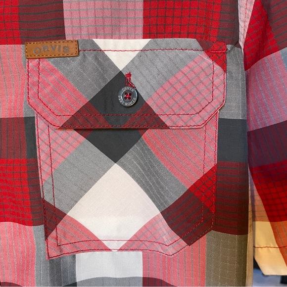 ORVIS - Men’s short sleeve button down - 2 front pockets - Like New, Gre… - Picture 7 of 10